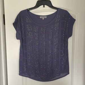 Women's Purple Short Sleeve Top